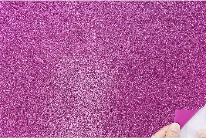 Allgala X-Large Self-Adhesive Glitter EVA Foam Sheets 12 Pack 12x16 inch