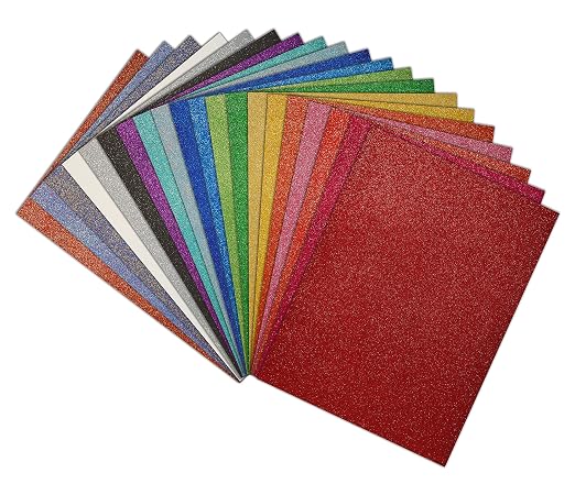 Better Office Products 20 Pack Glitter Foam Sheets