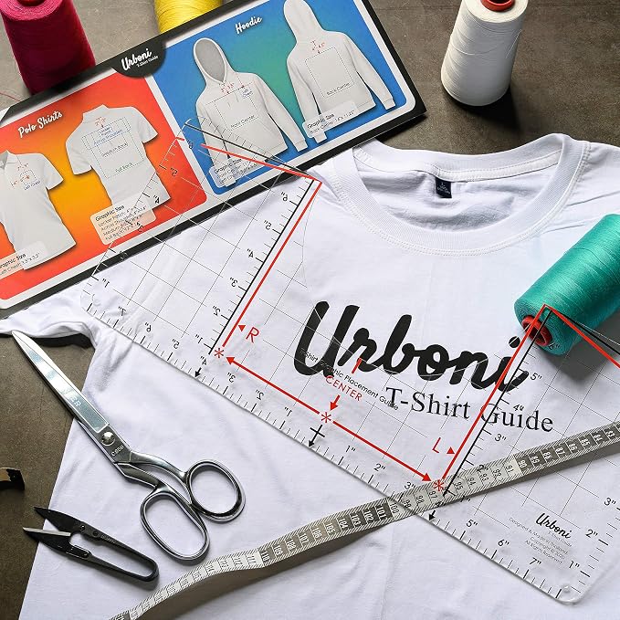 Tshirt Ruler Guide for Vinyl Alignment, Shirt Measurement Tool Placement Center